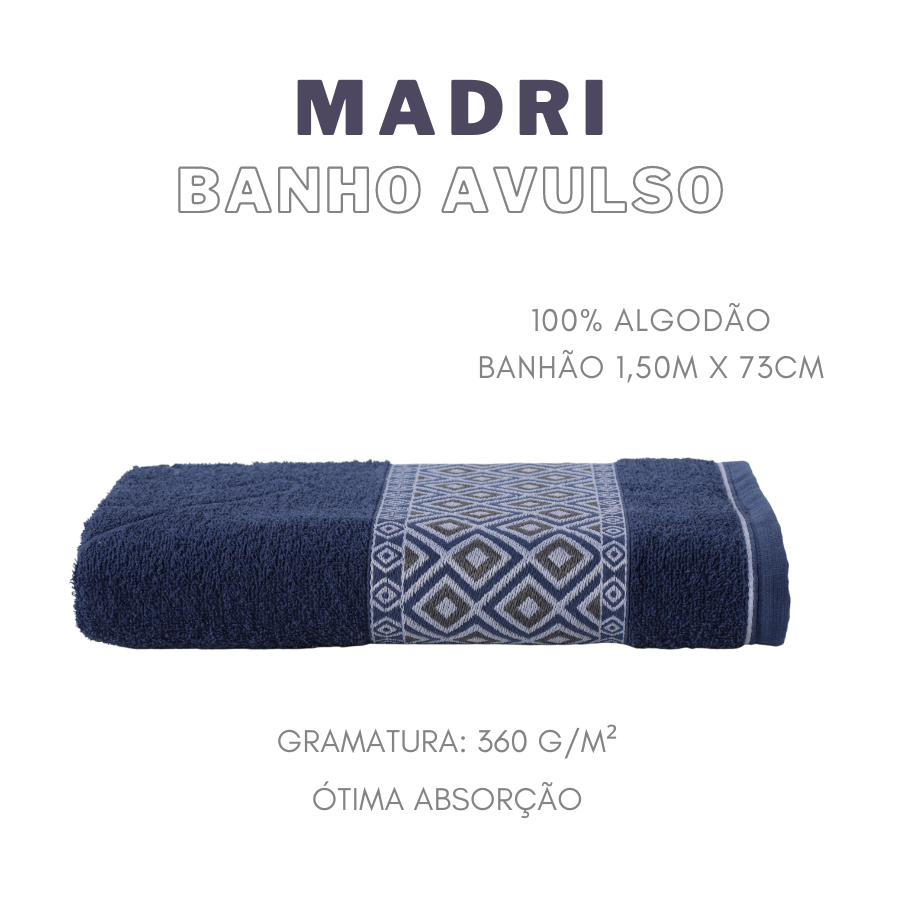 Toalha avulsa de banho madri