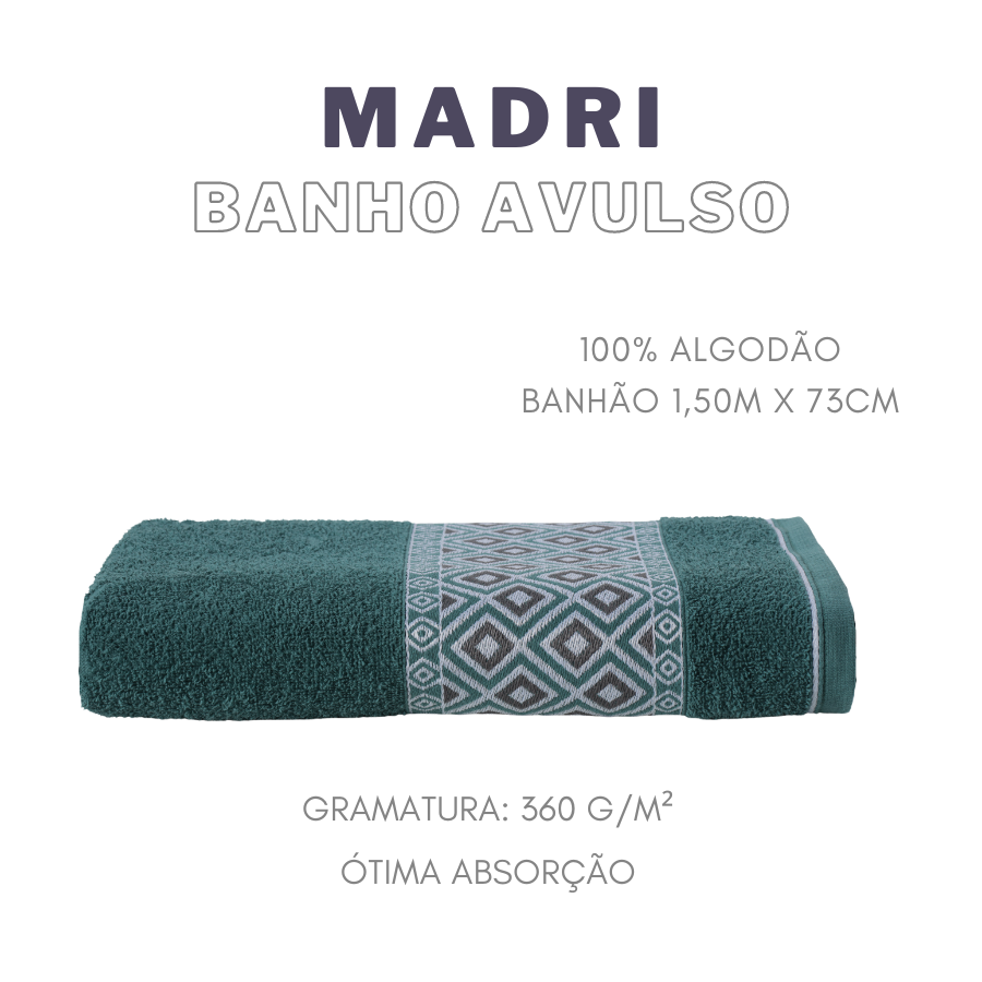 Toalha avulsa de banho madri