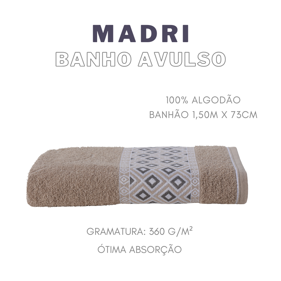 Toalha avulsa de banho madri