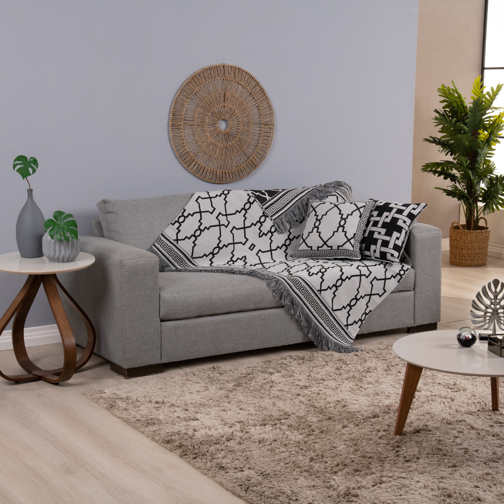 Kit Xale Para Sofá Com Franja Grécia - Prestigieh