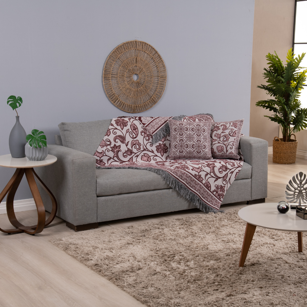 Kit Xale Para Sofá Com Franja Grécia - Prestigieh
