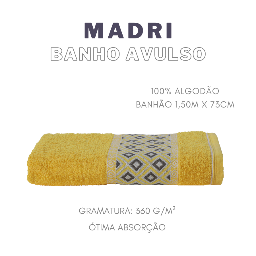 Toalha avulsa de banho madri
