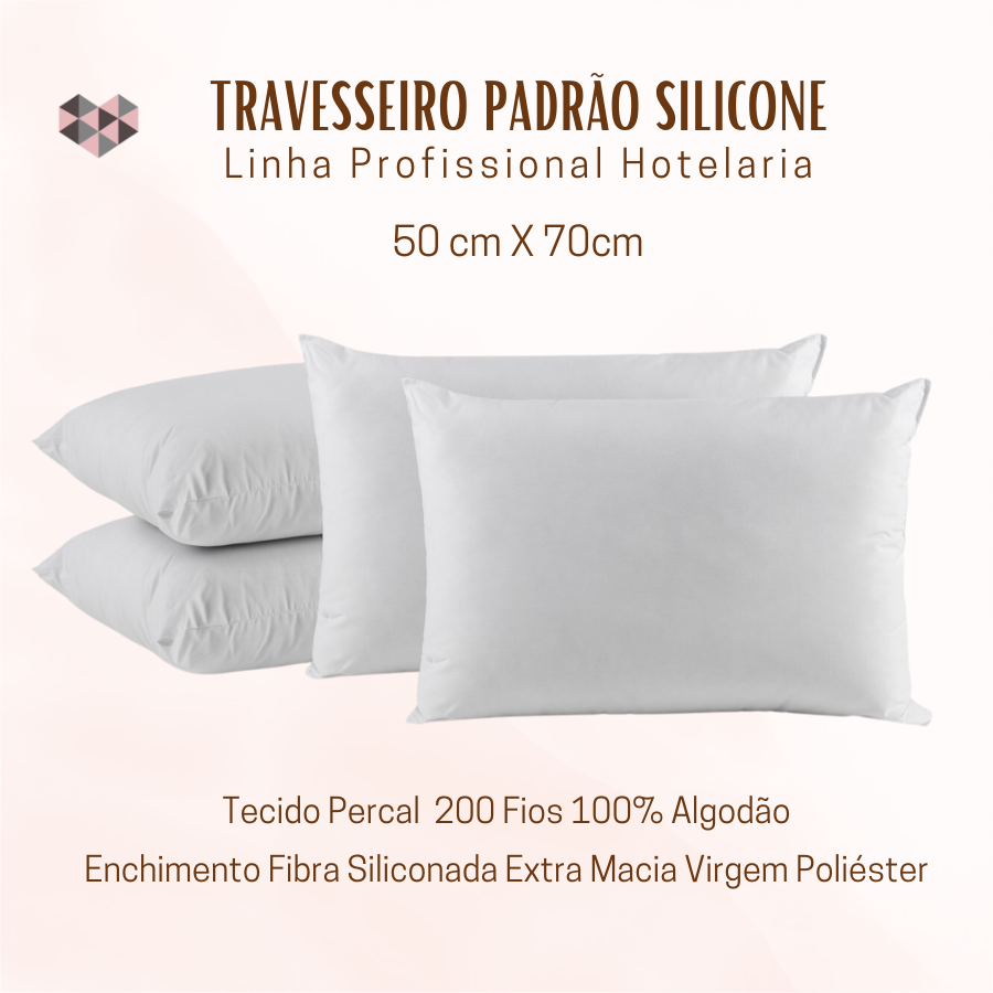 Travesseiro Silicone Percal 200 fios Padrão