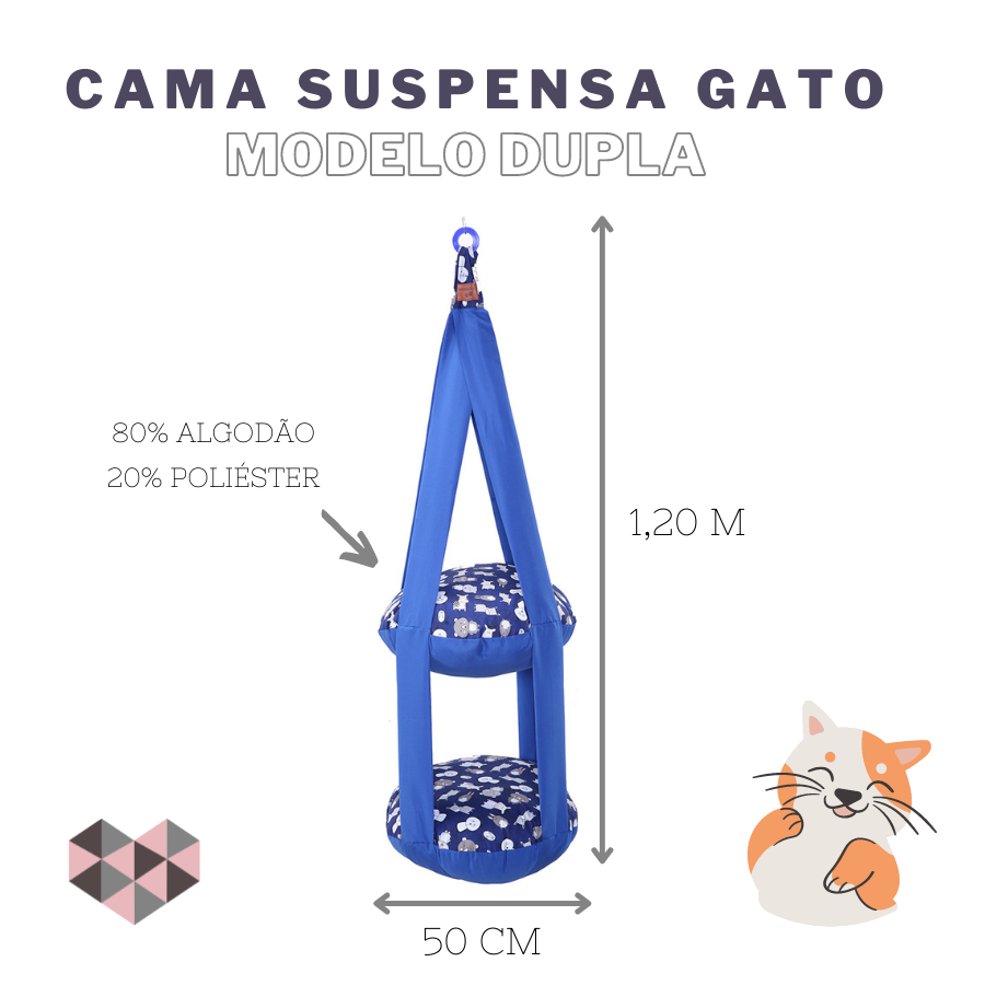 CAMA SUSPENSA PARA GATO UNICA - Prestigieh 