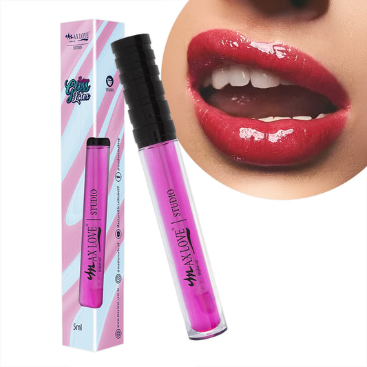 Batom Gloss Latex Vegano Lábios Maquiagem Max Love