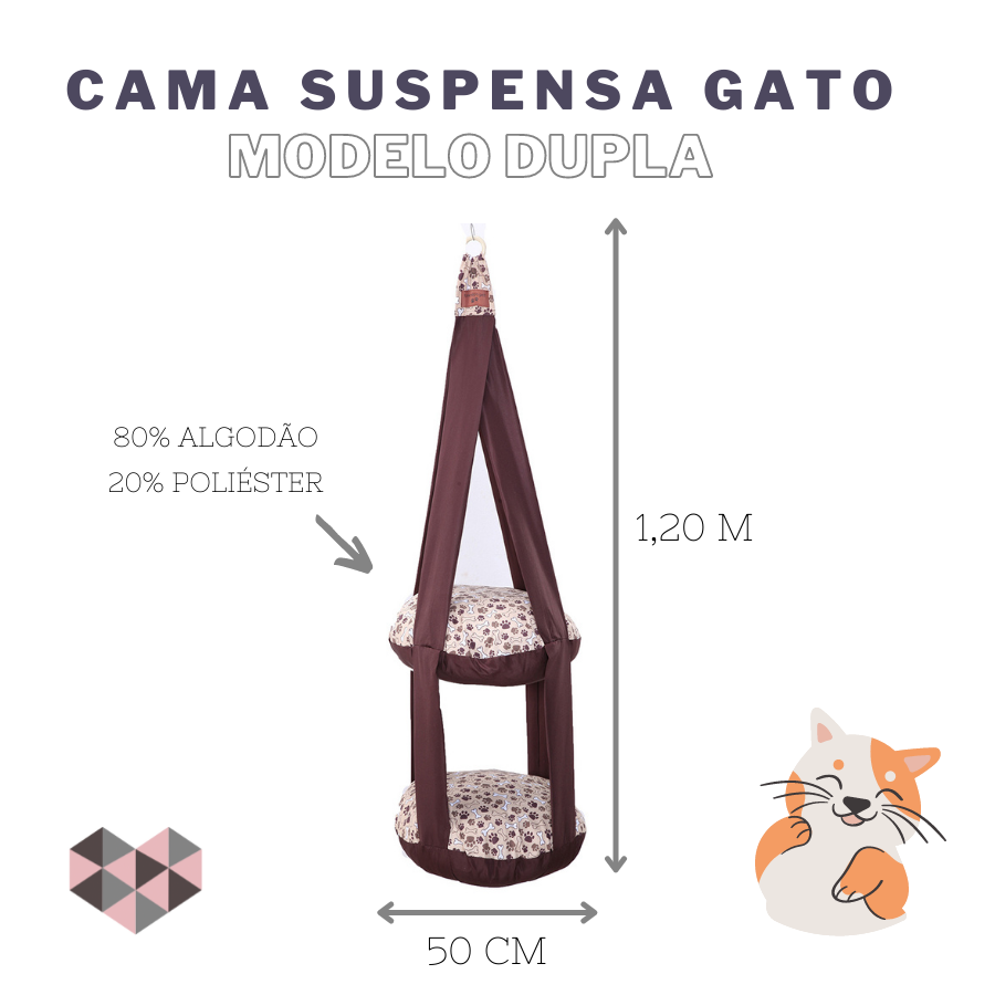 CAMA SUSPENSA PARA GATO UNICA - Prestigieh 