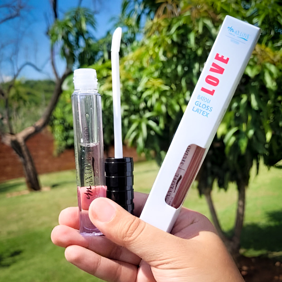 Batom Gloss Latex Vegano Lábios Maquiagem Max Love