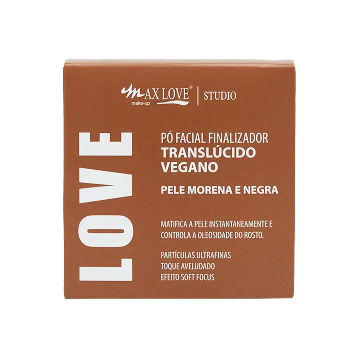 Pó Finalizador Translúcido Vegano Pele Morena Negra Max Love