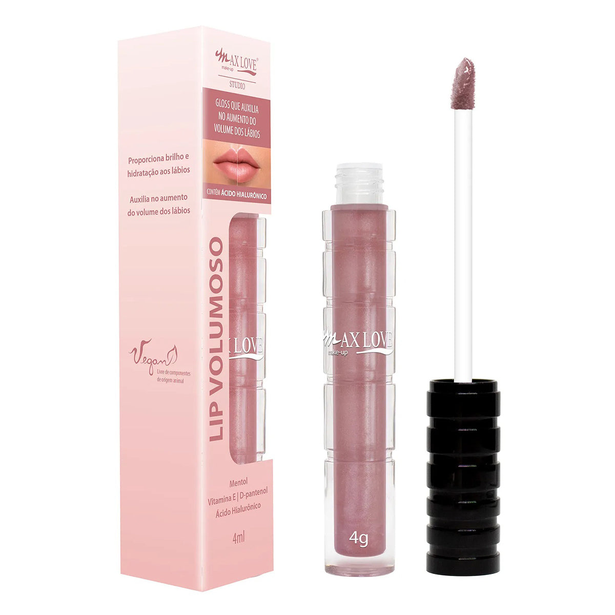 Gloss Lip Volumoso Lábios Vegano Maquiagem Max Love