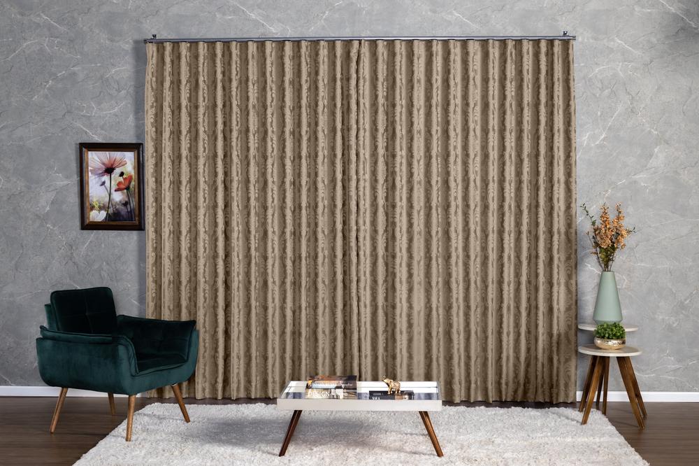 Cortina Jacquard 2,80x2,50 Para Varão