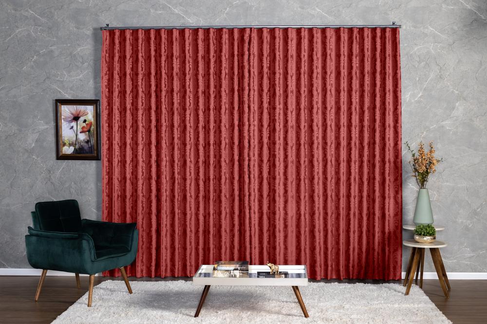 Cortina Jacquard 2,80x2,50 Para Varão