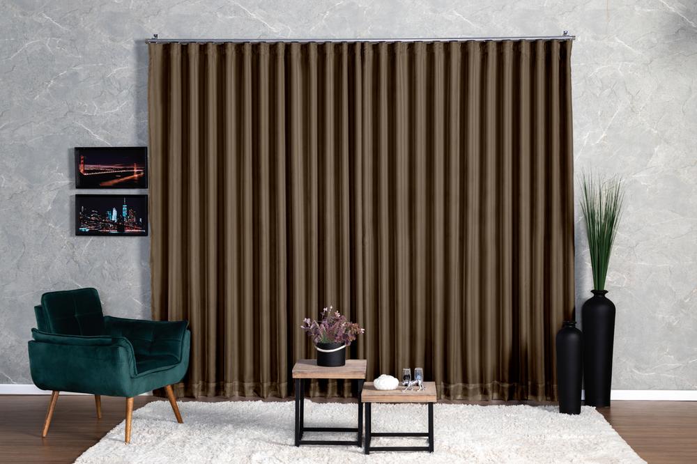 Cortina Microfibra c/Voil 2,80x1,80 Para Varão