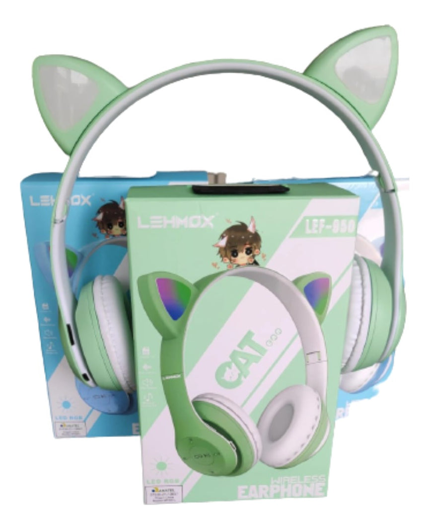 Fone De Ouvido Sem Fio Bluetooth Orelha Gatinho Infantil Led - Prestigieh 