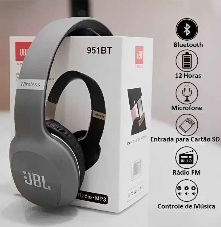 Fone De Ouvido Sem Fio Headphone 951bt Rádio Fm Mp3 Sd Card - Prestigieh 