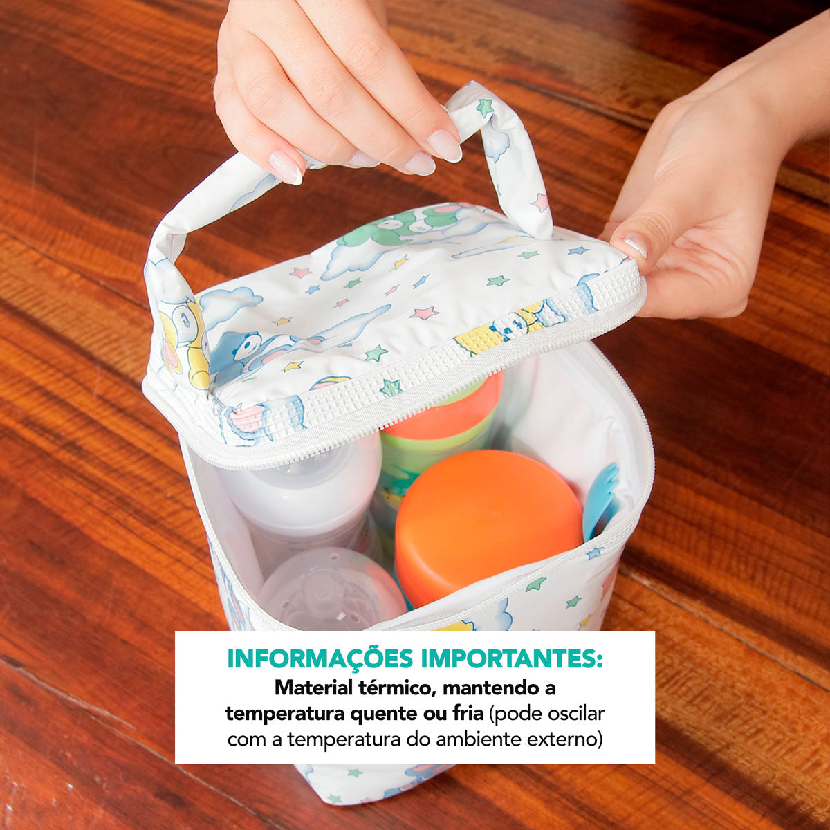 Bolsa Frasqueira Bebê e Infantil Térmica Impermeável 4,5 Litros