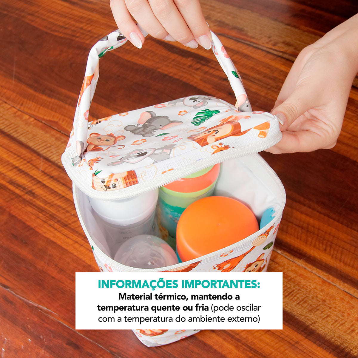 Bolsa Frasqueira Bebê e Infantil Térmica Impermeável 4,5 Litros