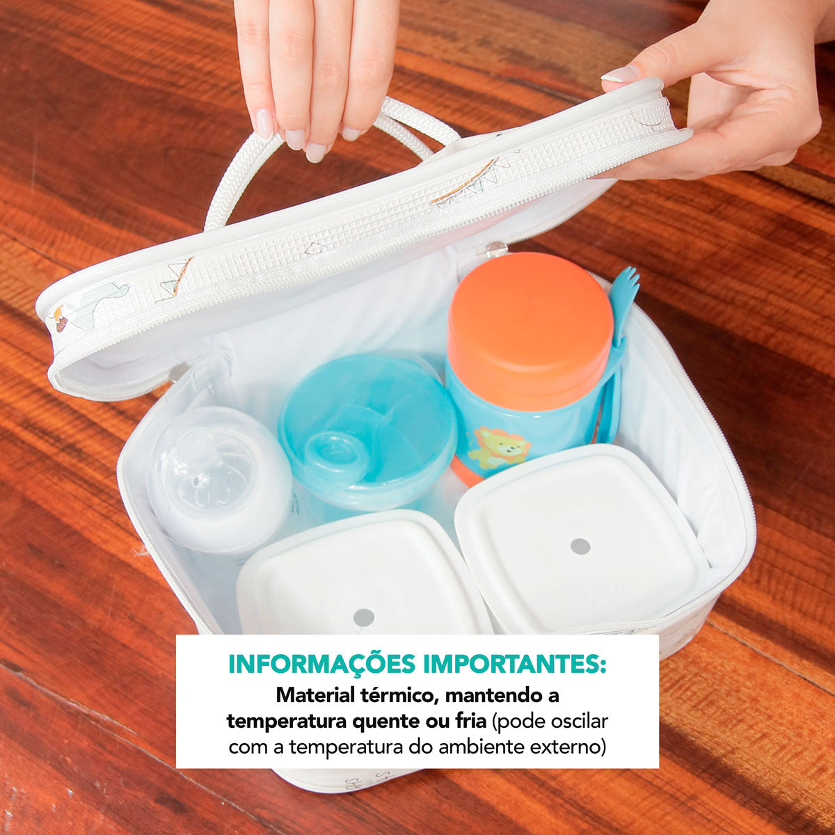 Bolsa Frasqueira Bebê e Infantil Térmica Impermeável 6 Litros