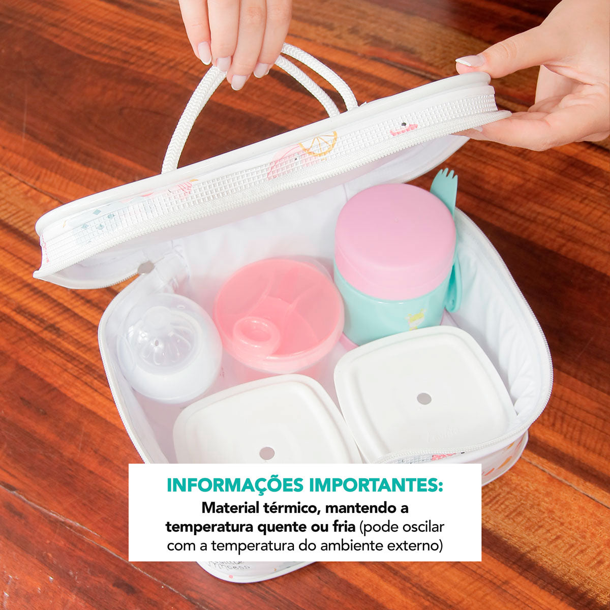 Bolsa Frasqueira Bebê e Infantil Térmica Impermeável 6 Litros