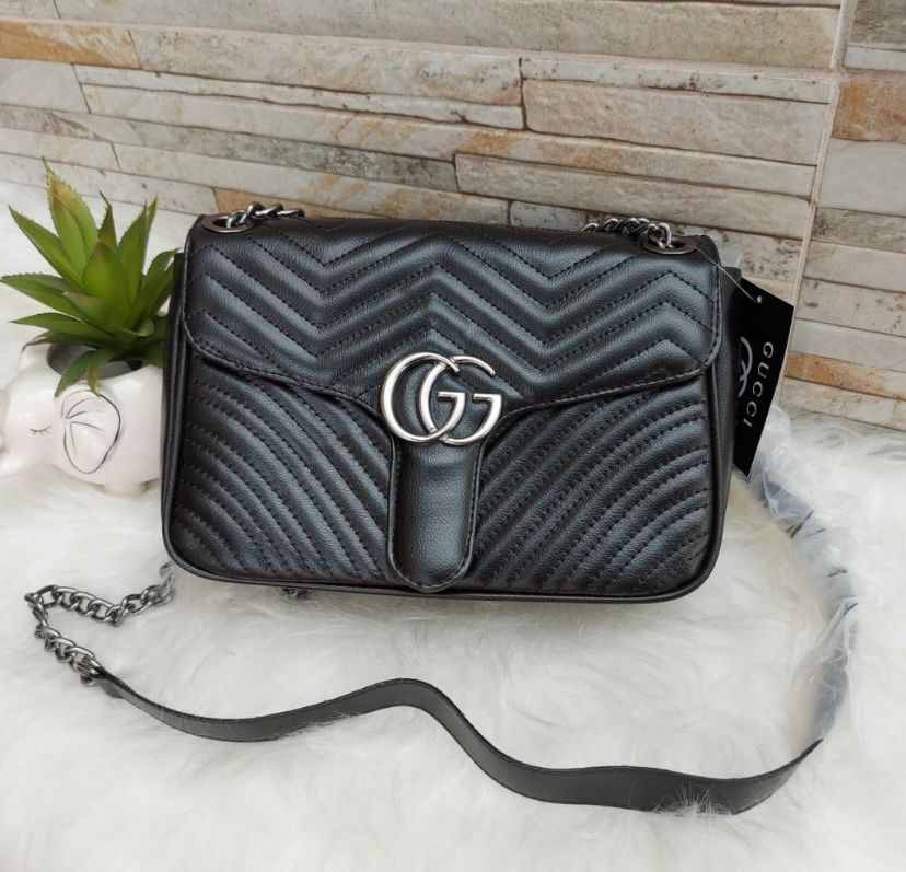 Bolsa Gucci Marmont Baby corrente grafite