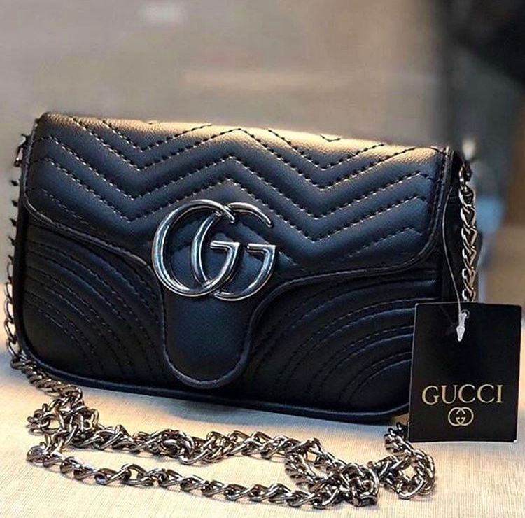 Bolsa Gucci Marmont Baby corrente grafite