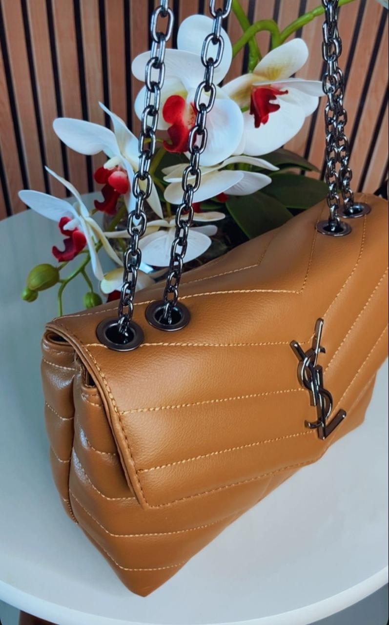 Bolsa Lollou Saint Lourent metal grafite