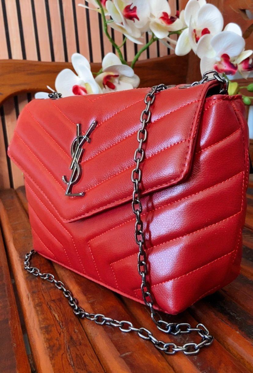Bolsa Lollou Saint Lourent metal grafite
