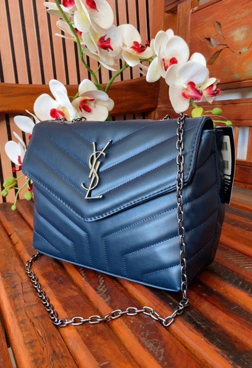 Bolsa Lollou Saint Lourent metal grafite