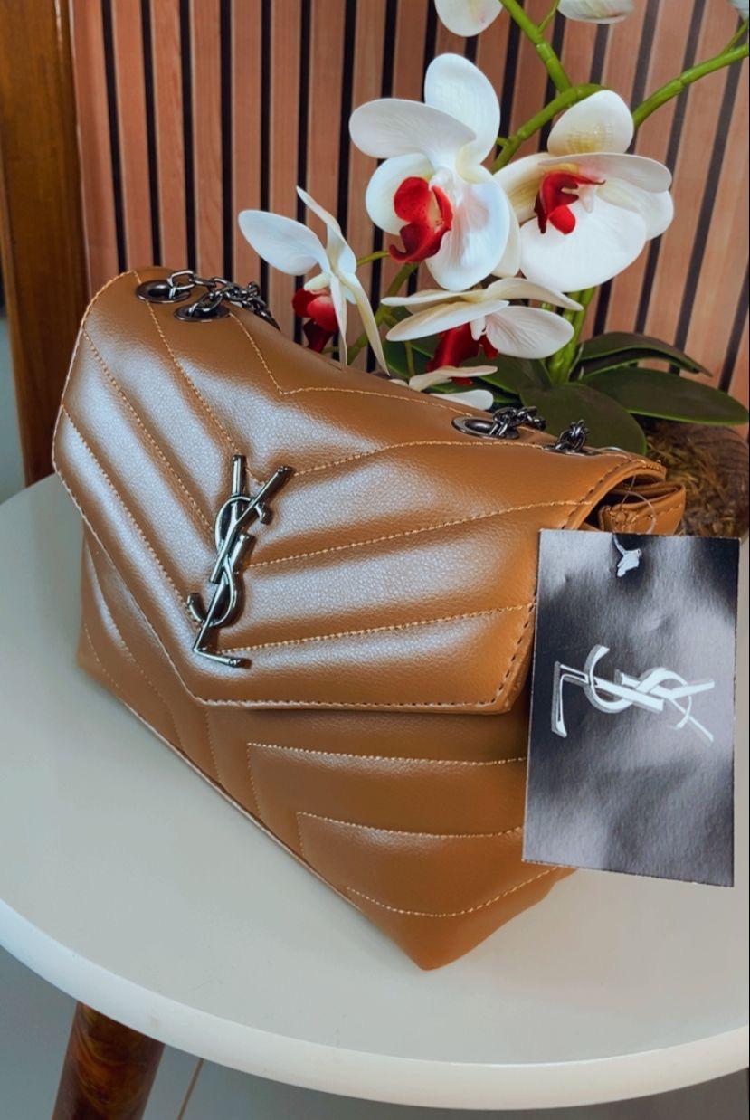 Bolsa Lollou Saint Lourent metal grafite
