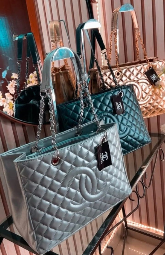 Bolsa Chanel Shoper Metalizada