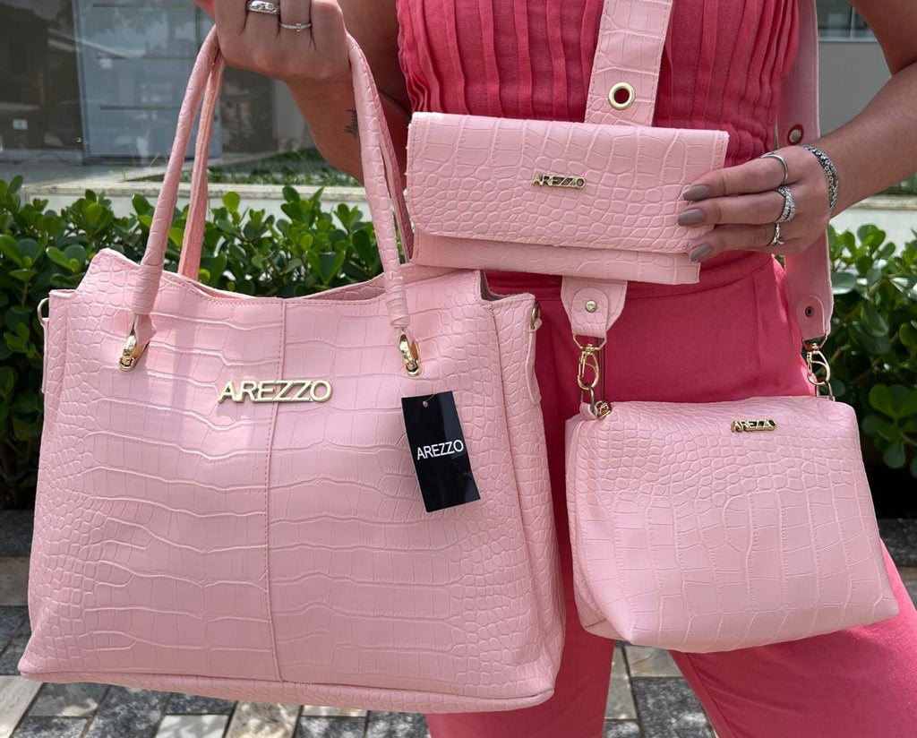 Kit Arezzo Crocô 3 peças