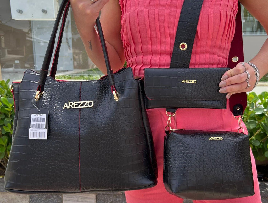 Kit Arezzo Crocô 3 peças