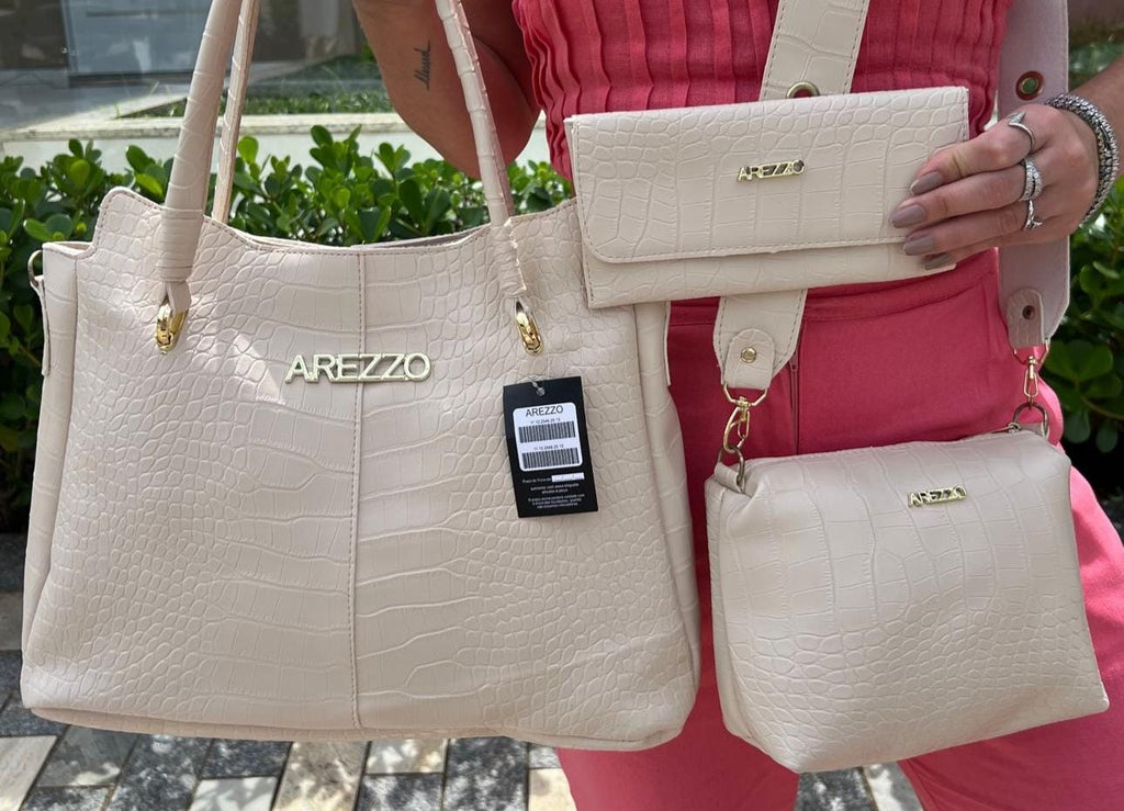 Kit Arezzo Crocô 3 peças