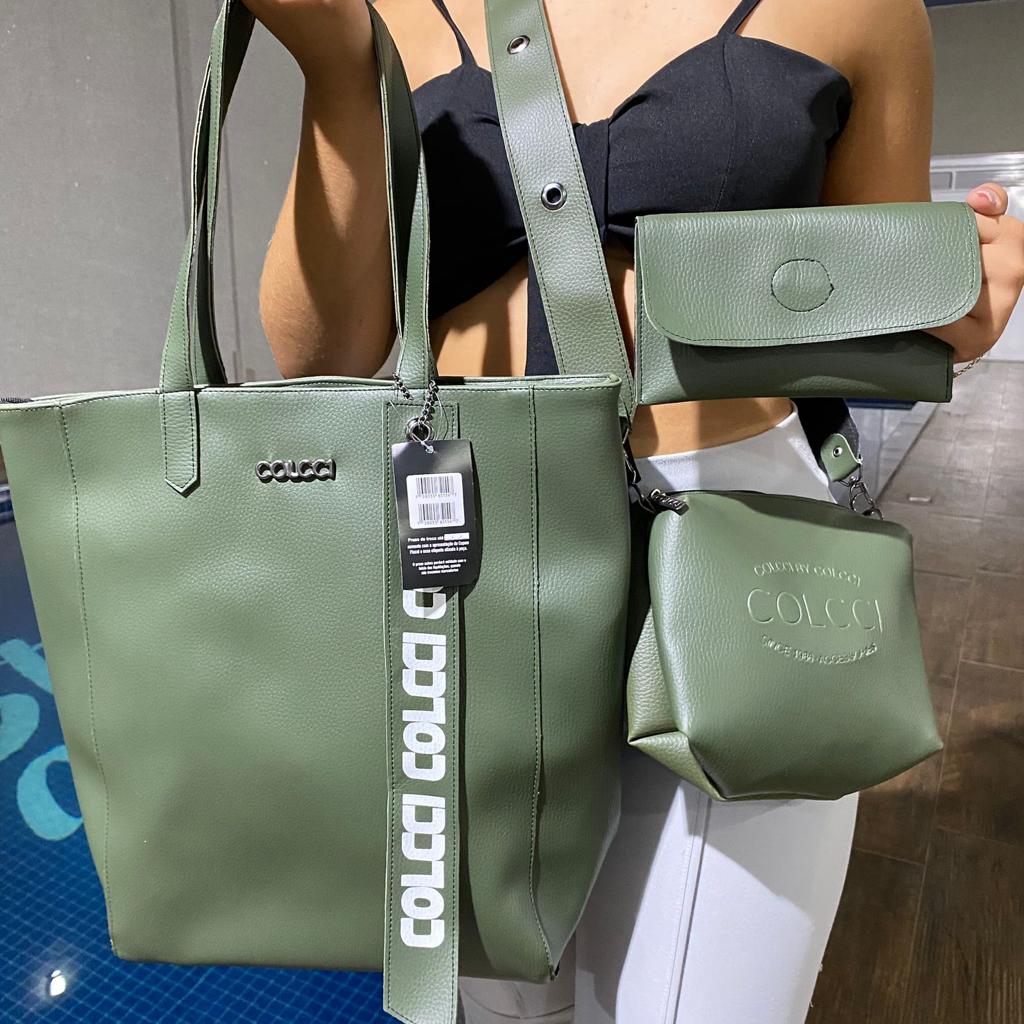 Bolsa colcci kit com 3 peças