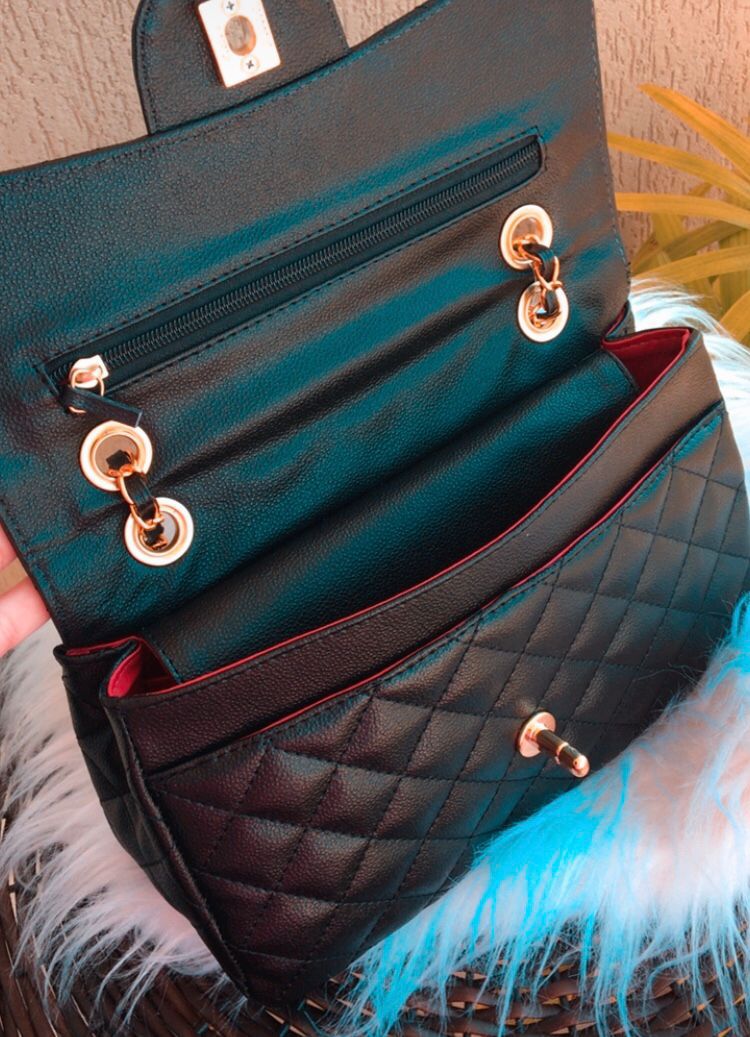 Bolsa Chanel Classic Jumbo media corrente dourada