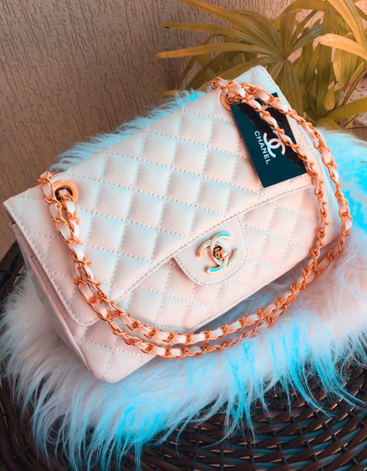 Bolsa Chanel Classic Jumbo media corrente dourada
