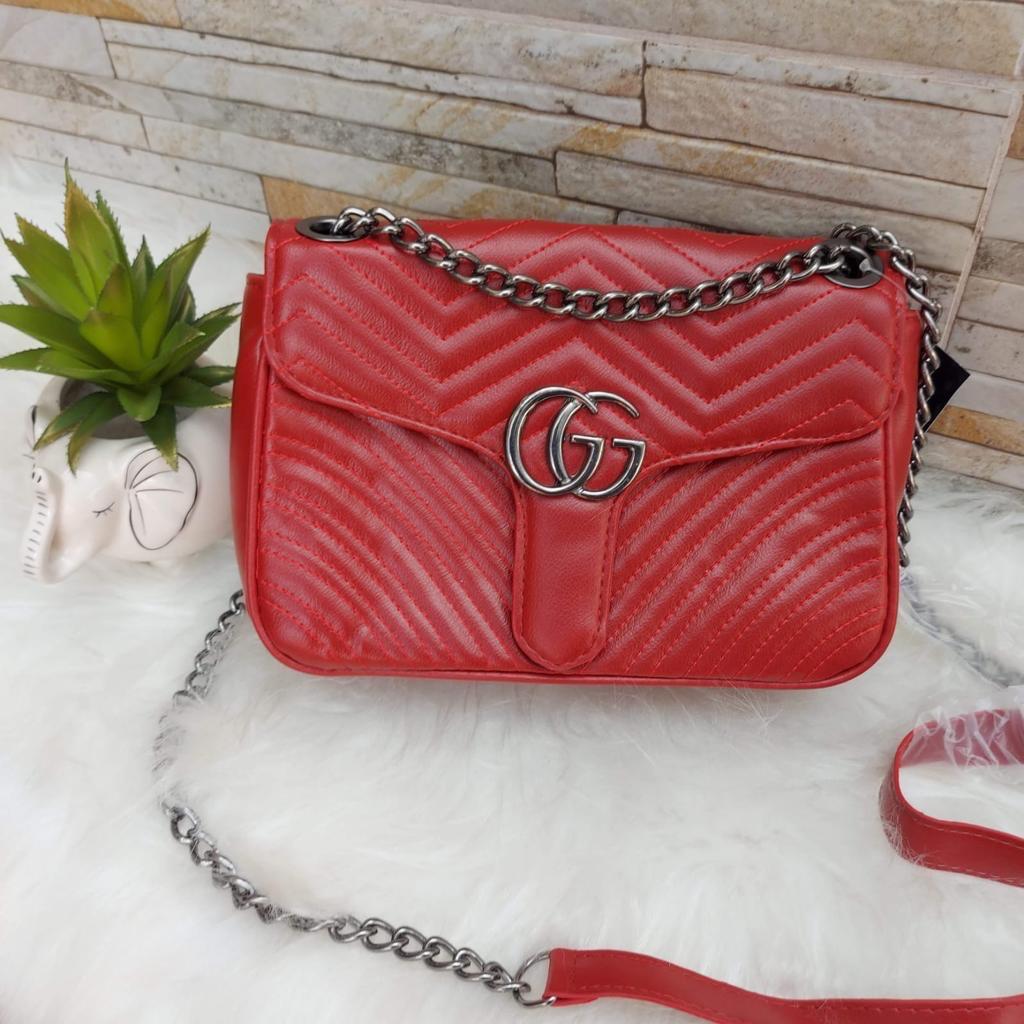 Bolsa Gucci Marmont média metais grafite