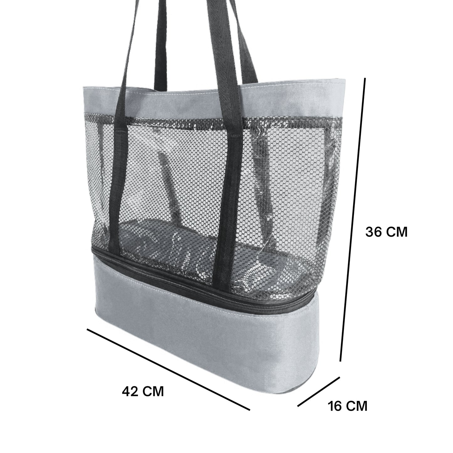 Bolsa praia com compartimento térmico