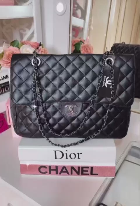 Bolsa Chanel Jumbo Max corrente grafite