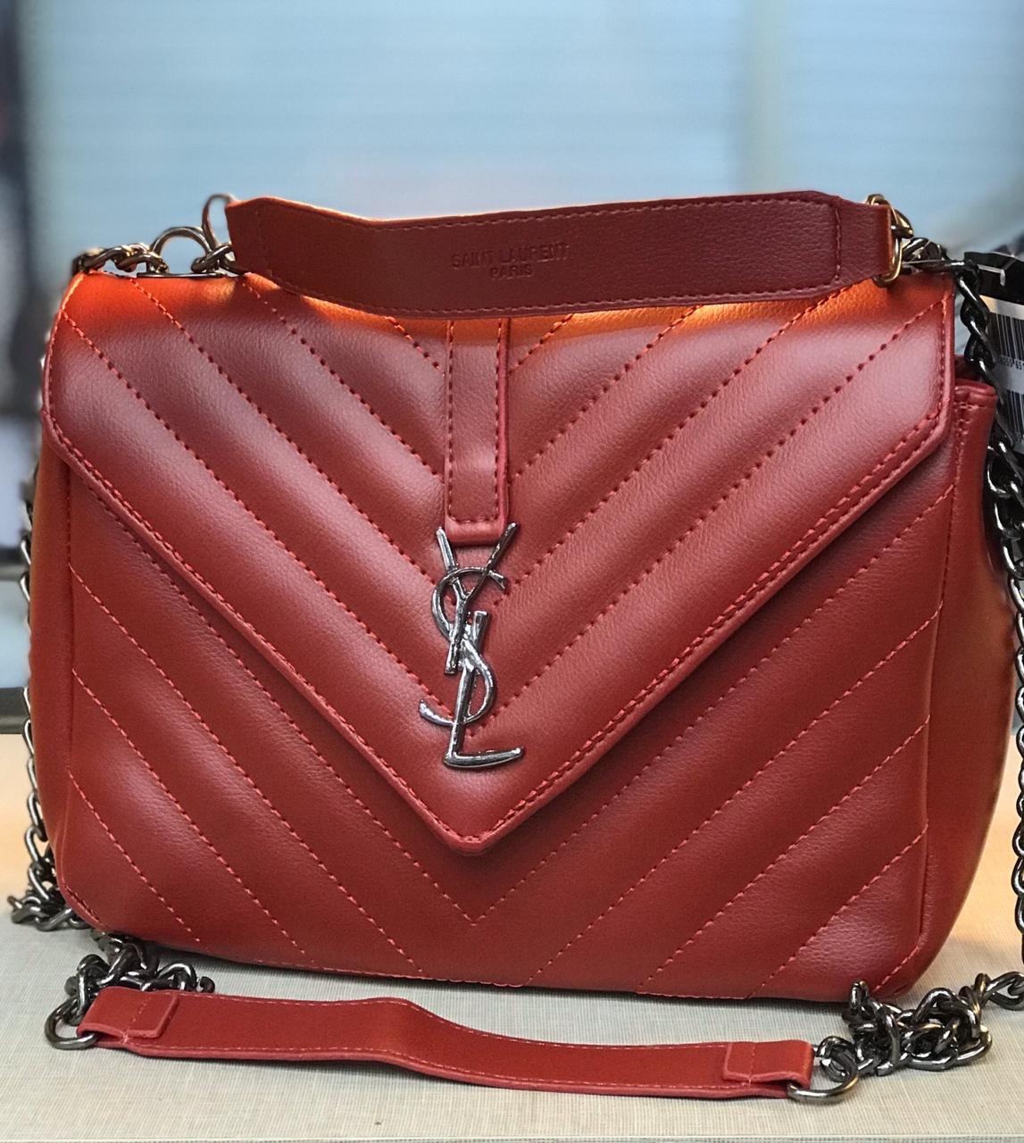 Bolsa Saint Laurent College corrente grafite