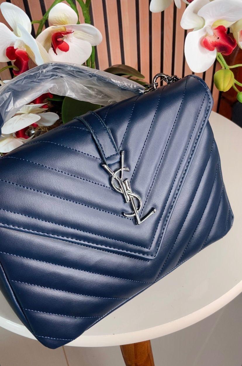 Bolsa Saint Laurent College corrente grafite