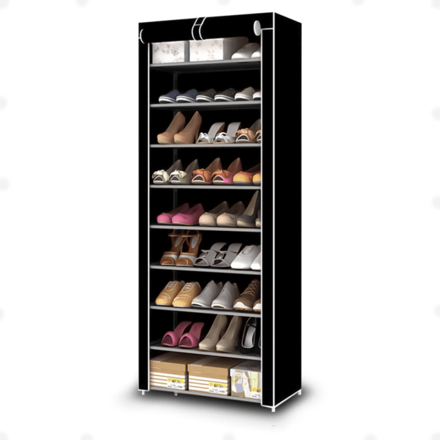 Sapateira Para Calçados 9 Prateleiras Para 27 Pares De Sapatos Com Porta Organizador Desmontável Portátil