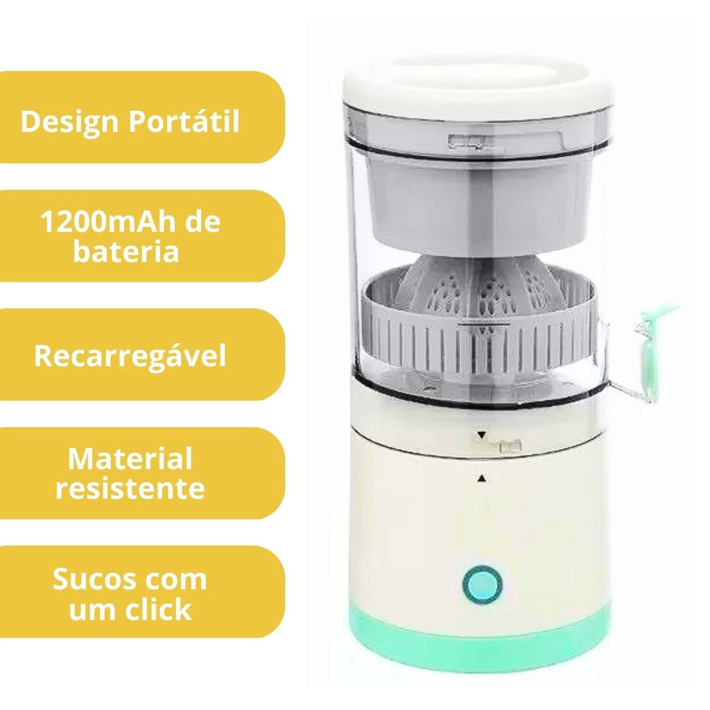 Espremedor Eletrico Portatil Turbo Sucos 400ml Recarregável - Prestigieh 