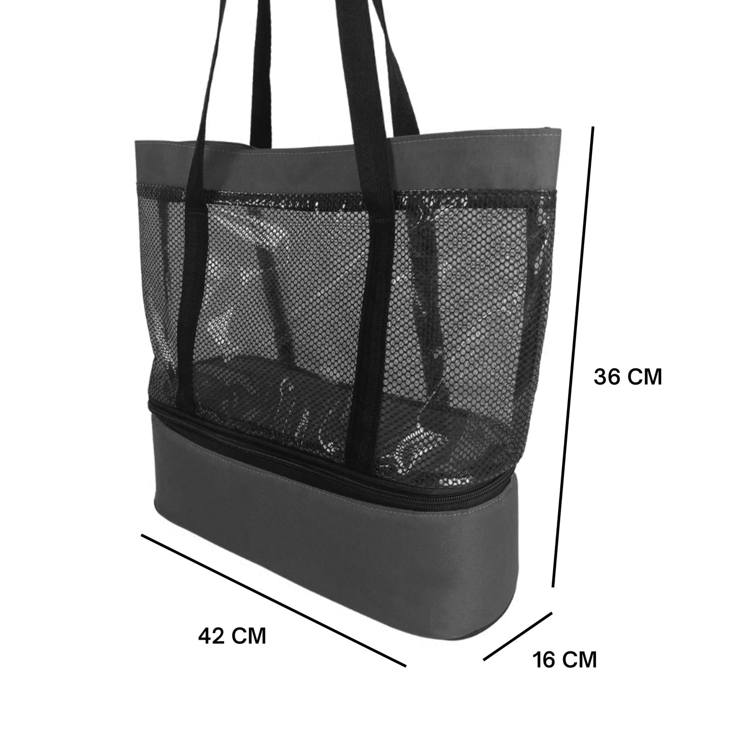 Bolsa praia com compartimento térmico